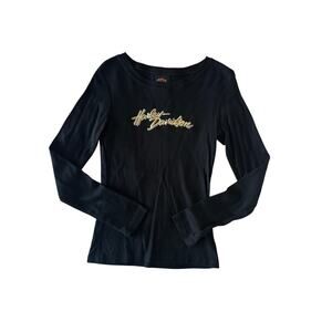 Harley Davidson S Black t shirt Snake Twin Falls women Small top comfort biker